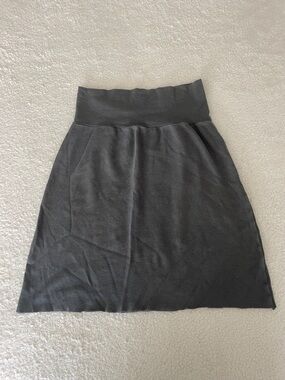 Vintage American Apparel stretch mini bodycon interlock skirt in gray